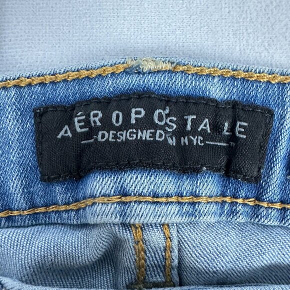 Aeropostale Light Wash Jeggings Womens Size 6 Comfortable Stretch Denim Jeans - Picture 4 of 5